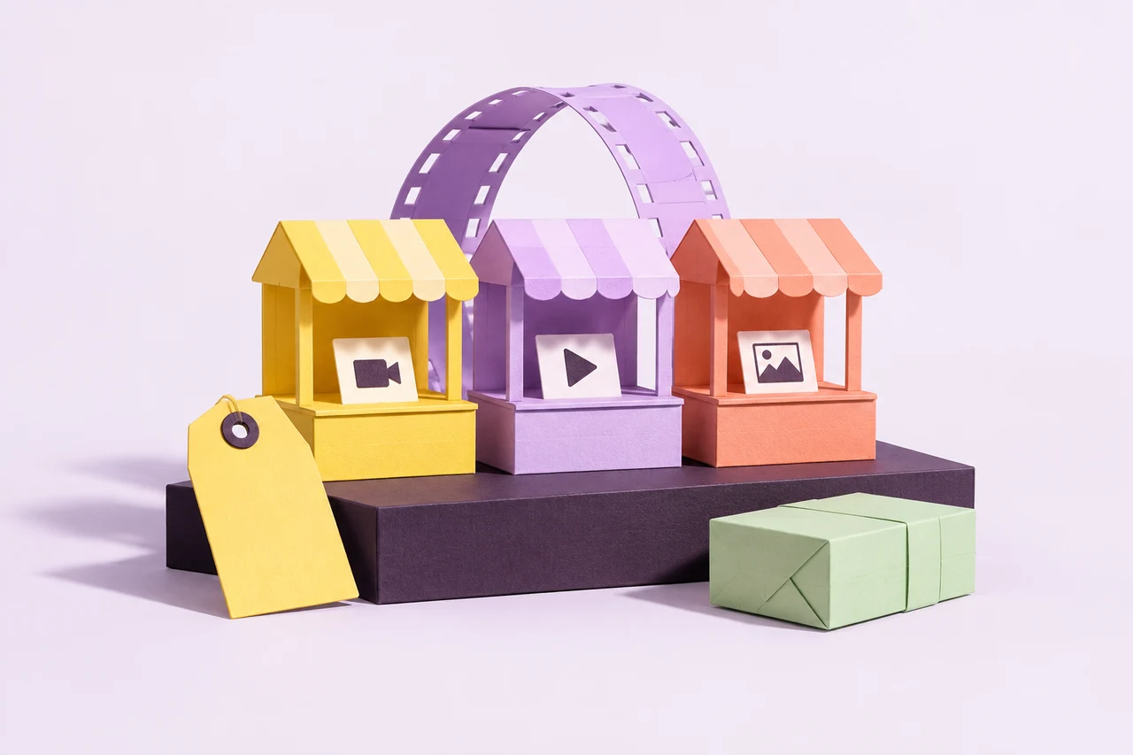 A market made of paper